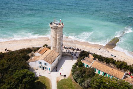 Photo for The Whales Lighthouse (le Phare des Baleines), at the western tip of the le de R, France. The views from the lighthouse - Royalty Free Image