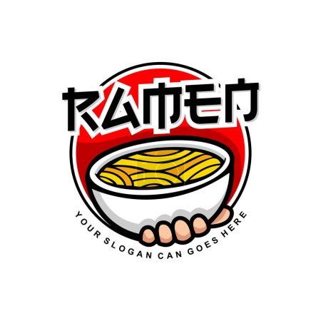 Illustration for Ramen Specialist logo template. Suitable for any food industry, japanese restaurant, ramen restaurant, food icon, etc. - Royalty Free Image