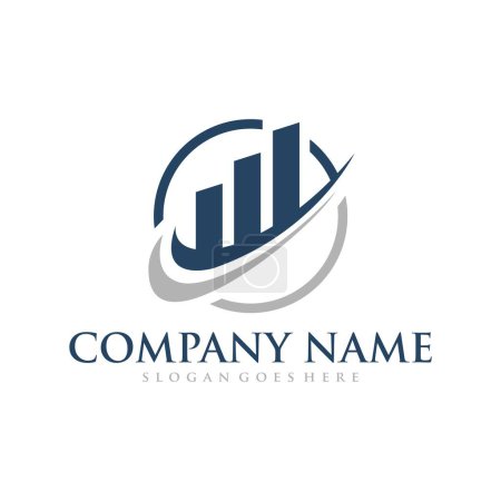 Ilustración de Asesores financieros Logo Design Template Vector Icon - Imagen libre de derechos