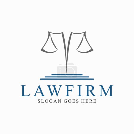 Illustration for Law firm logo, attorney at law logo, simple logo, logo for business, icon and vector - Royalty Free Image