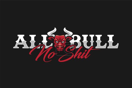 Illustration for Bull head mascot logo concept. - Royalty Free Image