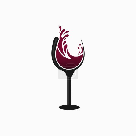 Illustration for Wine glass icon vector illustration design template - Royalty Free Image