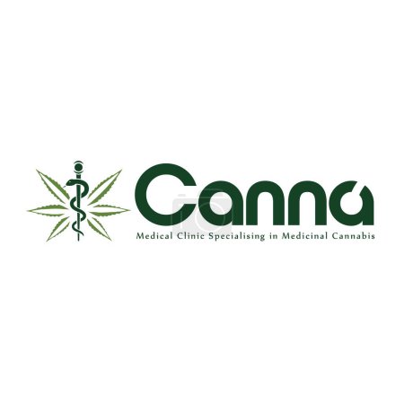 Téléchargez les illustrations : Marijuana médicale Cannabis Logo Concept - en licence libre de droit