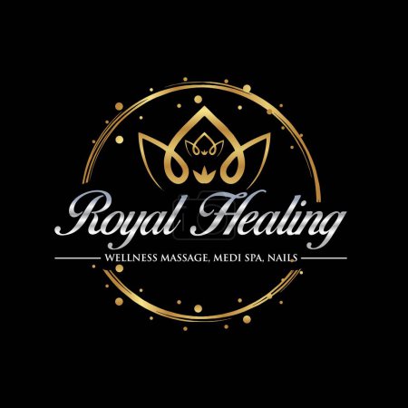 Illustration for Luxury Wellness massage logo Concept - Royalty Free Image
