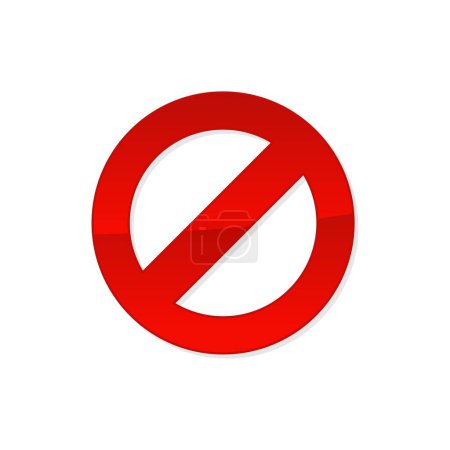 Illustration for Stop sign, stop icon - vector stop illustration. red warning symbol - Royalty Free Image