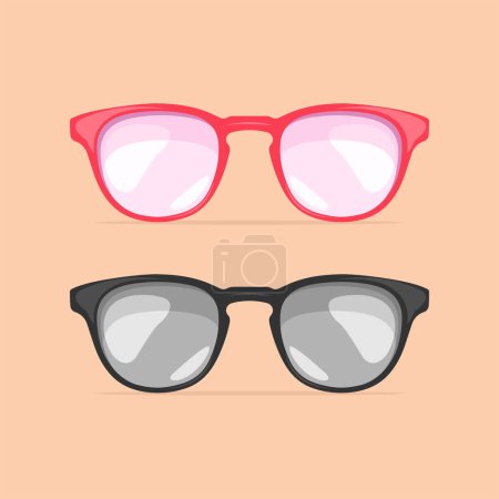 Illustration for Flat sun glasses vector icon isolated - Royalty Free Image