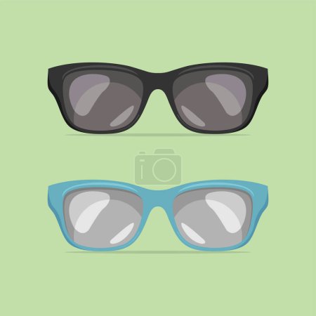 Illustration for Flat sun glasses vector icon isolated - Royalty Free Image