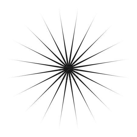 Illustration for Black and white Sunburst Pattern. Vector illustration, sunburst vector,sunburst retro,vintage sunburst - Royalty Free Image