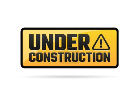 Illustration for Under construction sign and labels - Royalty Free Image
