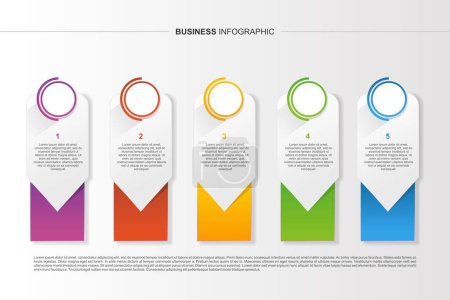 Illustration for Numbers infographic for business options, steps, processes - Royalty Free Image