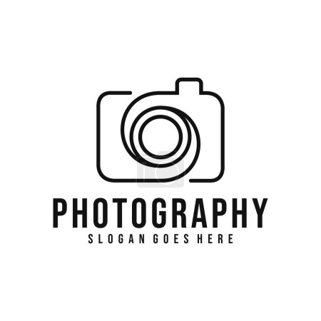 Illustration for Camera photography logo icon vector template - Royalty Free Image