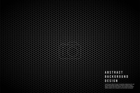 Illustration for Black metal texture steel background. Perforated sheet metal - Royalty Free Image