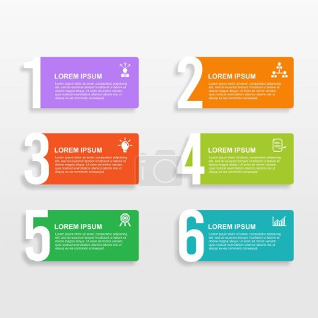 Illustration for Numbers infographic for business options, steps, processes - Royalty Free Image