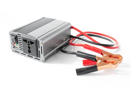 Power inverter, DC to AC converter, on a white background