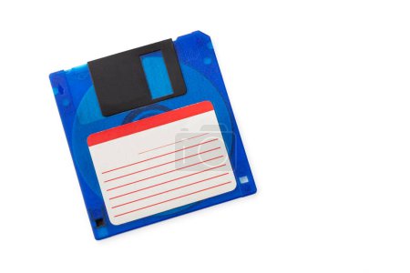 Photo for Computer floppy disk, isolated on a white background, with copy space - Royalty Free Image