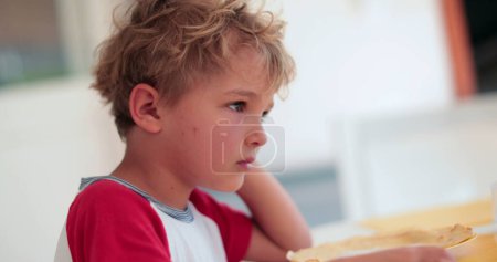 Photo for Upset shy child boy face. Angry kid - Royalty Free Image