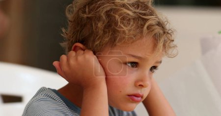 Photo for Pensive toddler child thinking. Thoughtful infant. Contemplative kid - Royalty Free Image