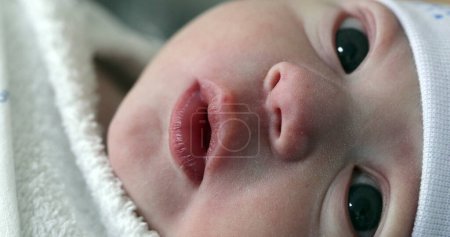 Téléchargez les photos : Newborn baby at hospital, first minutes of life - en image libre de droit