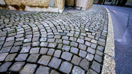 Photo for Legacy in Stone - Detailed View of Centuries-Old Cobblestones, Footprints of Tradition in Motion - Royalty Free Image