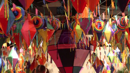 Photo for Party decorations, balloons colorful festival carnaval celebration - Royalty Free Image