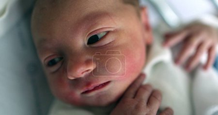 Photo for Cute adorable baby infant newborn, first day of life - Royalty Free Image