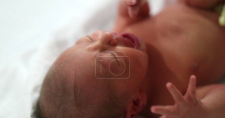 Photo for Baby infant newborn crying first day of life - Royalty Free Image