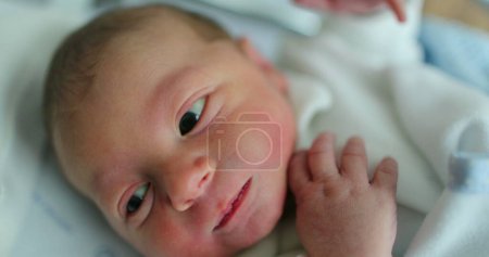 Foto de Cute adorable baby infant newborn, first day of life - Imagen libre de derechos