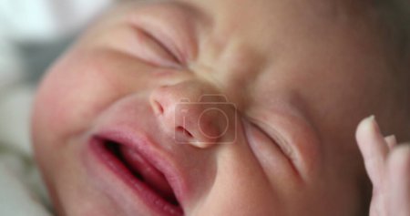 Photo for Cute newborn baby infant crying - Royalty Free Image