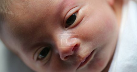 Photo for Newborn baby first day of life, close-up of face - Royalty Free Image
