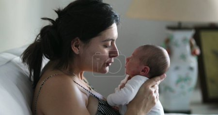 Photo for Mother holding newborn baby infant - Royalty Free Image