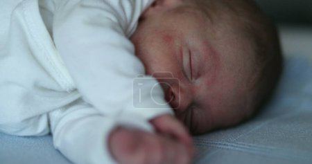Photo for Newborn baby asleep, infant toddler sleeping - Royalty Free Image