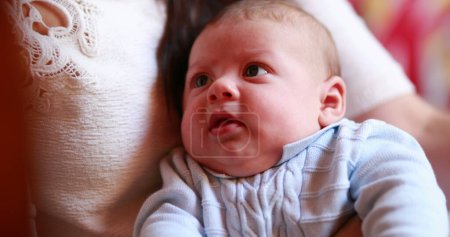 Téléchargez les photos : Baby smiling and feeling joy interaction with adult - en image libre de droit