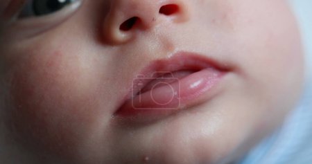 Photo for Macro baby mouth closeup detail face - Royalty Free Image
