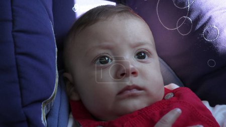 Photo for Passenger Baby toddler inside car seat - Royalty Free Image