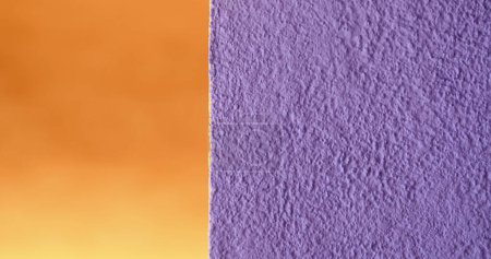 Téléchargez les photos : Color wall decor contrast orange and purple orange design wall - en image libre de droit