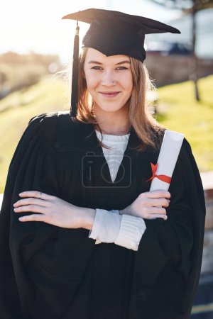 Photo for You are capable of more than you know. Portrait of a young student on graduation day - Royalty Free Image