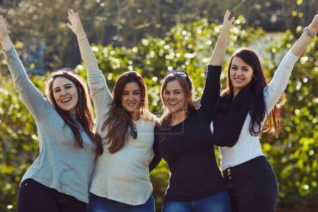 Photo for Were always up for a girls day. a group of friends enjoying themselves outdoors - Royalty Free Image