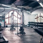 Empty gym, backgrounds and exercise building for sports, training and fitness, wellness and weightlifting. Health club interior space, recreation center and room with bodybuilding workout machines.