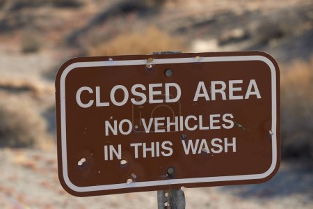 Téléchargez les photos : Zone fermée - Anza-Borrego. Zone fermée à Anza-Borrego Desert State Park, Californie du Sud, États-Unis - en image libre de droit