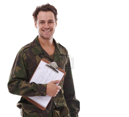 Photo for Enrolled in the special forces. a young man in military fatigues - Royalty Free Image