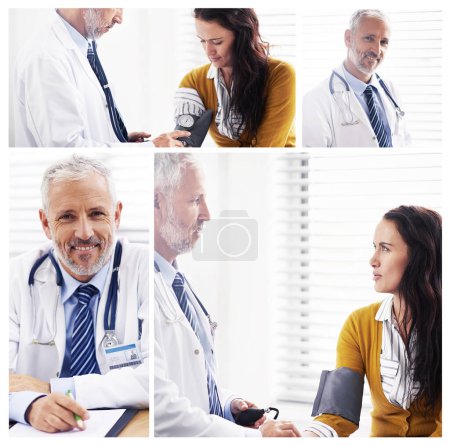 Photo for Its just a regular checkup. Composite image of a mature doctor and a female patient - Royalty Free Image