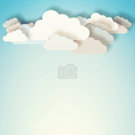 Compute amongst the clouds. Conceptual image representing modern cloud computing