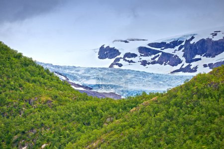 Téléchargez les photos : Calotte glaciaire Svartisen dans le nord de la Norvège. - en image libre de droit
