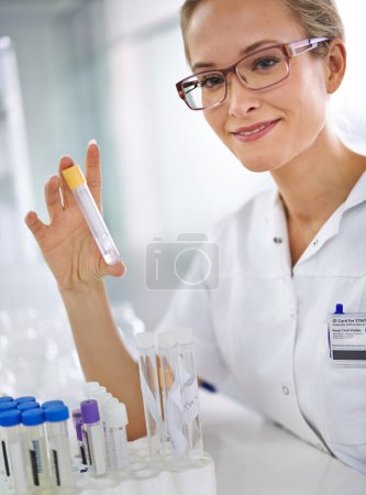 Photo for Discovering new medical frontiers. A young scientist conducting lab tests - Royalty Free Image