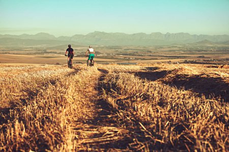 Photo for Every day should be an adventure. two cyclists out cycling in the countryside - Royalty Free Image