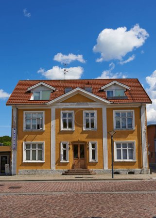 Photo for Danish architecture. House in Denmark, more than 100 years old, In Jutlland - Royalty Free Image