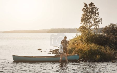 Photo for Theres a lot to love about life at the lake. a young couple going for a canoe ride on the lake - Royalty Free Image
