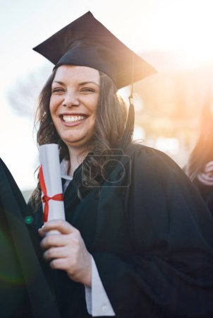 Photo for Once you become fearless, life becomes limitless. Portrait of a young student on graduation day - Royalty Free Image