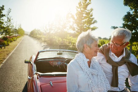 Photo for Retirement is the time to enjoy life. a senior couple going on a road trip - Royalty Free Image