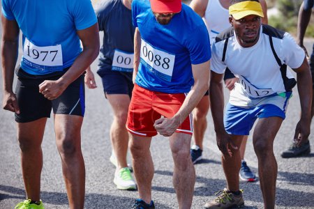 Photo for Ready for the challenge. a group of young men competing in a marathon - Royalty Free Image